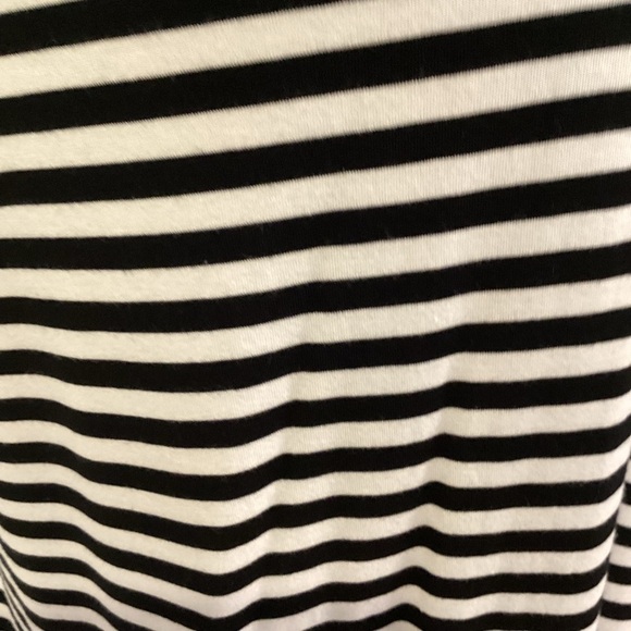 Time and Tru Black and White Striped Midi Dress - Picture 4 of 4